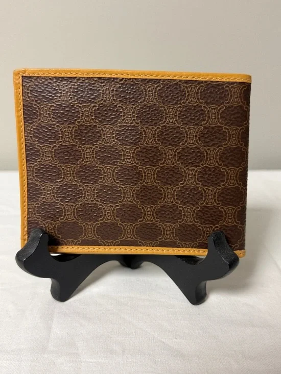 Celine Macadam Canvas Bifold Wallet Brown Vintage Italy - Picture 4 of 8